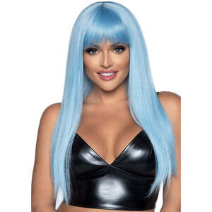 Leg Avenue - 24 Inch Long Straight Bang Wig Blue